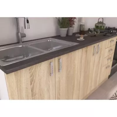 Ensemble cuisine modulable SARA - Chêne sonoma - L240cm