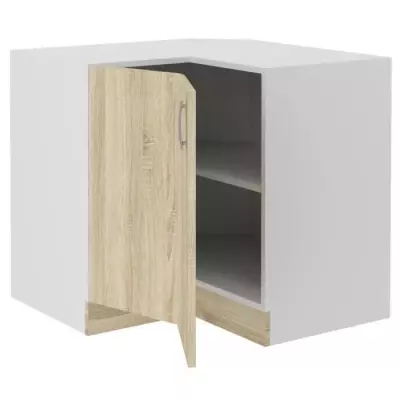 Meuble d'angle SARA - Chene Sonoma - L83xP48xH82cm