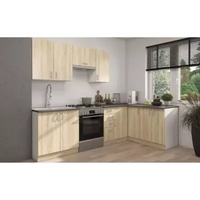 Meuble d'angle SARA - Chene Sonoma - L83xP48xH82cm