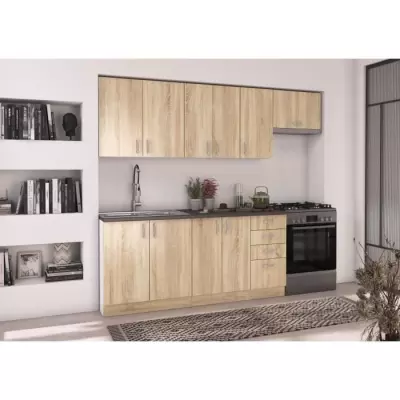 Meuble d'angle SARA - Chene Sonoma - L83xP48xH82cm