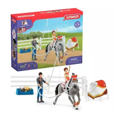 Coffret d'entraînement à la voltige de Mia avec 18 éléments Schleich