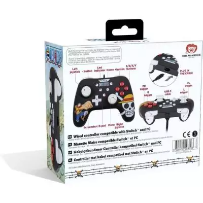 Manette - Konix - One Piece - Filaire - 3 m - Motif Luffy - Nintendo Switch Manette - Konix - One Piece - Filaire - 3 m - Motif Luffy - Nintendo Switch