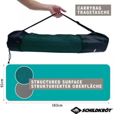 Tapis de yoga Fitness Schildkröt 183x61cm - Bleu/Gris