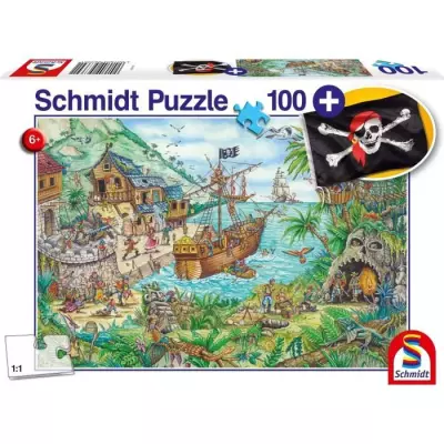 Jeu de puzzle Fantastique Schmidt Spiele - Dans la baie aux pirates - 100 pièces
