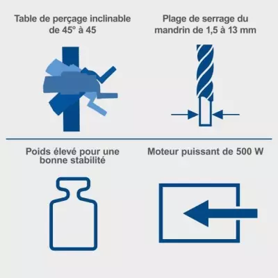 Perceuse à colonne SCHEPPACH DP16VLS - Précise et compacte