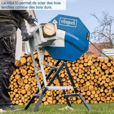 Scie à bûches Scheppach HS410: lame Ø 405mm - 2200W - garantie 5 ans