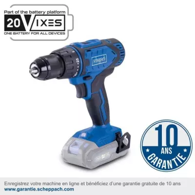 Coffret perceuse visseuse sans fil 50Nm + 74 accessoires - SCHEPPACH 20V
