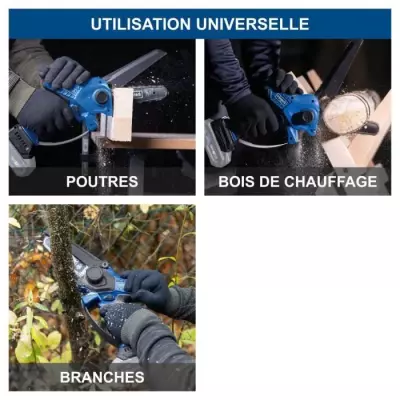 Tronçonneuse sans fil compacte et légère SCHEPPACH 20V IXES