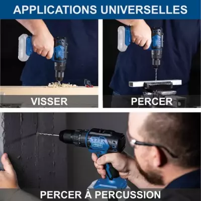 Perceuse visseuse percussion sans fil SCHEPPACH 20V IXES - compacte et puissante