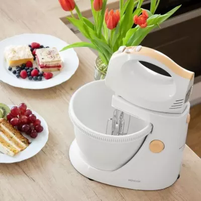 Batteur à main avec bol rotatif SENCOR SHM 5330-EUE3 - 500 W - Blanc