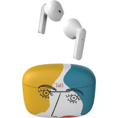 Ecouteurs sans fil - T'nb - Exclusiv' - ART 3 - Boîtier de charge inclus - Bluetooth - Autonomie 12h - Contrôle tactile - Blan