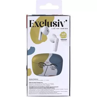 Ecouteurs sans fil - T'nb - Exclusiv' - ART 3 - Boîtier de charge inclus - Bluetooth - Autonomie 12h - Contrôle tactile - Blan