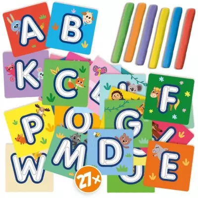 J'apprends l'alphabet en m'amusant avec de la pâte à modeler