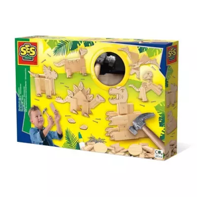 Kit de menuiserie pour enfants - Construisez des dinosaures