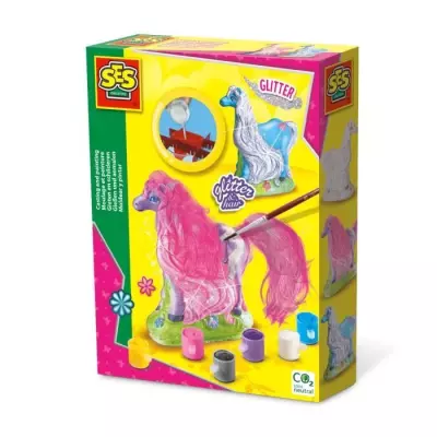 Kit de moulage et peinture Cheval avec crinière - Tout pour créer votre propre œuvre d'art !