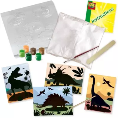 Kit Dinosaures 2 en 1 - Mouler, peindre et scratcher