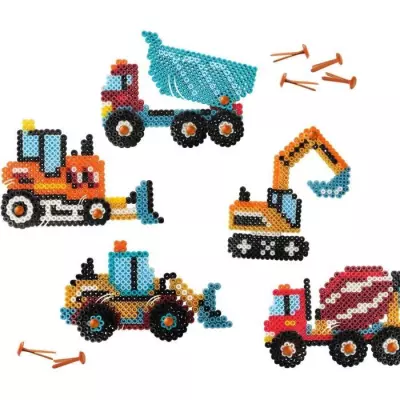 Perles à repasser: Camions de chantier SES CREATIVE