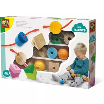 Perles sensorielles à lacer - Jeu d'apprentissage vibrante