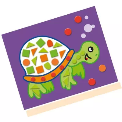 Amusez-vous avec la mosaïque autocollante colorée pour enfants