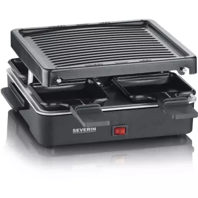Gril à Raclette SEVERIN 4 personnes compact - Idéal pour petits ménages