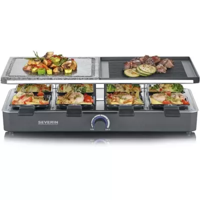 Raclette Gril SEVERIN - RG2376 - 8 personnes - Pierre de Cuisson Naturelle