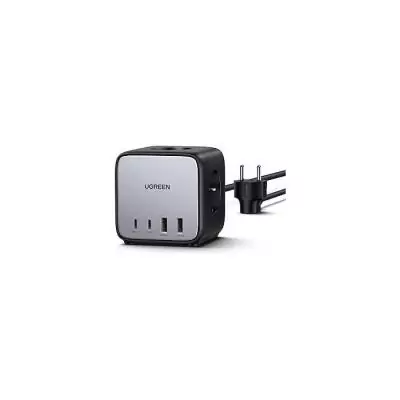 Chargeur rapide de bureau - UGREEN - 65W - Avec prises intégrées - Gris / Noir