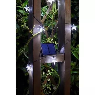 Guirlande solaire SMARDTV Ultra 50 étoiles LED - Blanc froid - 11,8m