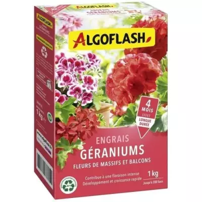 Engrais pour Géraniums et Fleurs - ALGOFLASH NATURASOL - 1 kg