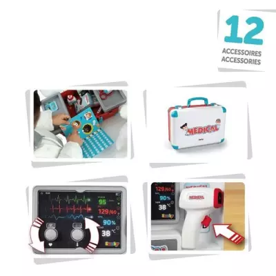 Trousse médicale Smoby - Kit de docteur complet - 3 ans+