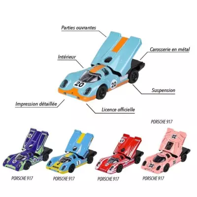 Ensemble cadeau MAJO Porsche 917: Voiture miniature dans un pack cadeau