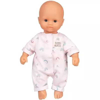 Poupon Baby Nurse bébé d'amour 32 cm - Smoby - Tenue colorée
