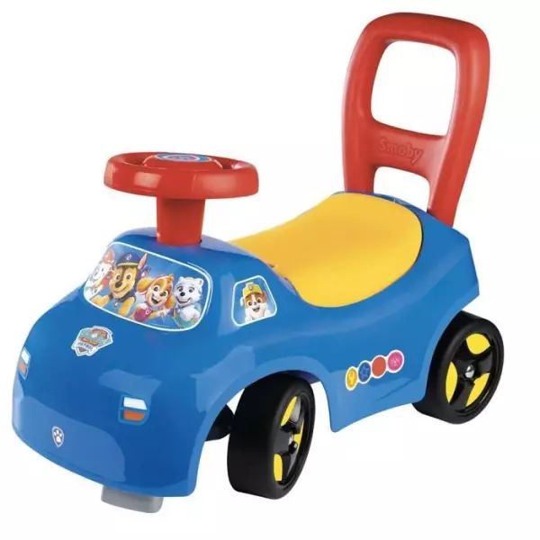 Smoby - Porteur auto enfant 2 en 1 - Pat' Patrouille - Coffre sous la selle - Des 10 mois - Fabrication française