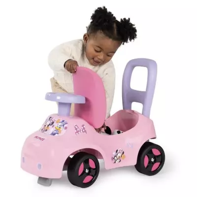 Porteur auto enfant 2 en 1 Minnie - Pratique pour les balades dès 10 mois!