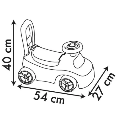 Porteur auto enfant 2 en 1 Minnie - Pratique pour les balades dès 10 mois!