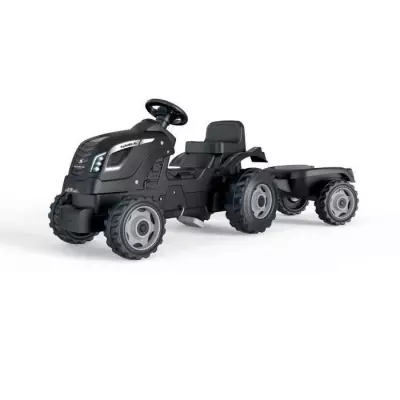 Tracteur Farmer XL + Remorque - SMOBY - Noir - 90% Plastique recyclé