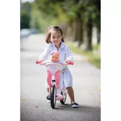 Draisienne rose SMOBY - Corolle - 2 roues - Porte-poupon - 68x31x15 cm