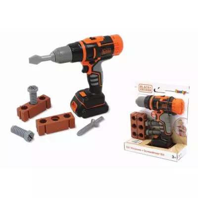 Perceuse Visseuse Mécanique Smoby Black+Decker - Outil Bricolage