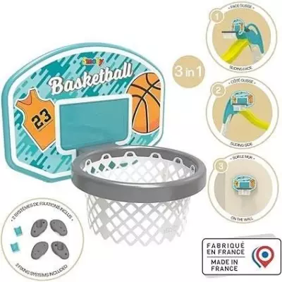 Panier de Basket enfant 3 en 1 - Smoby - Dès 3 ans