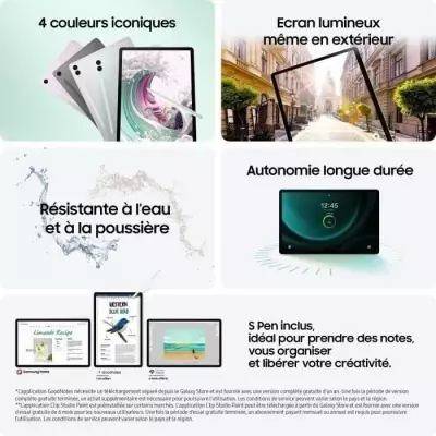 Tablette Tactile Samsung Galaxy Tab S9 FE 10,9 WIFI 128Go Rose - Compact et performant