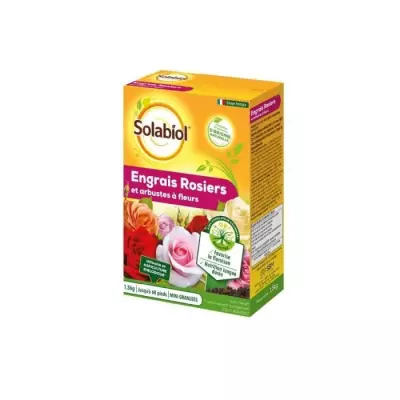 Engrais SOLABIOL SOROSY15 pour Rosiers et Arbustes à Fleurs - 1,5 Kg