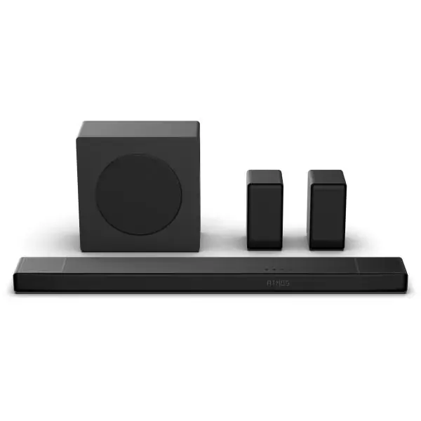 Barre de son - HISENSE - AX5140Q - 5.1.4 Canaux - Dolby Atmos & DTS:X - 520W - Caisson et enceintes arriere sans fil - HDMI eARC