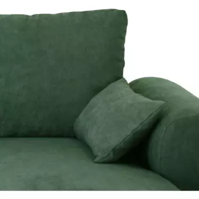 Canapé d'angle convertible MAX - Méridienne avec coffre - Tissu vert