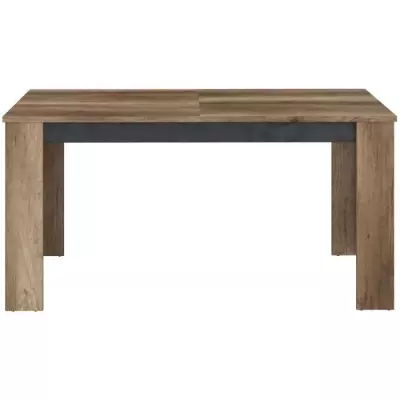 Table à manger extensible STEIN - Chêne et Steam Black - 6 pers