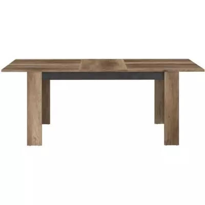 Table à manger extensible STEIN - Chêne et Steam Black - 6 pers