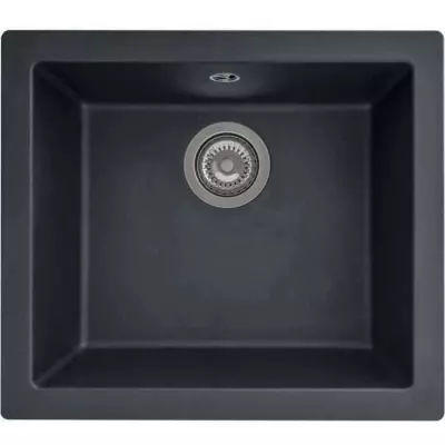 Evier en résine 1 cuve - Noir pailleté - Made in France