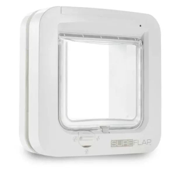 SUREFLAP Chatiere a puce électronique - Blanc - 142 mm x 120 mm (Mémorisation d'un maximum de 32 puces)