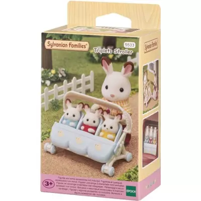 Poussette triple SYLVANIAN FAMILIES - Le village - Avec couverture - 3 ans