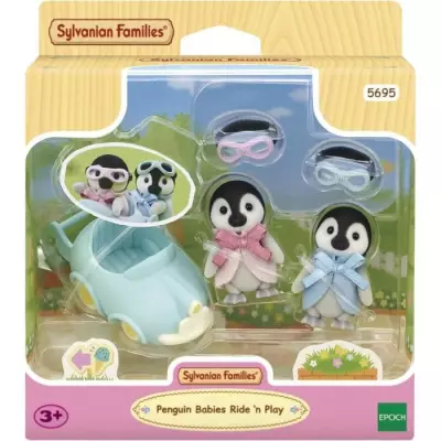Figurine Miniature SYLVANIAN FAMILIES - Les jumeaux Pingouin avec Voiture et lunettes Figurine Miniature SYLVANIAN FAMILIES - Les jumeaux Pingouin avec Voiture et lunettes
