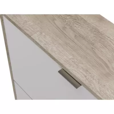 Meuble à chaussures Leona - Chêne et blanc - FSC 100% - Responsable