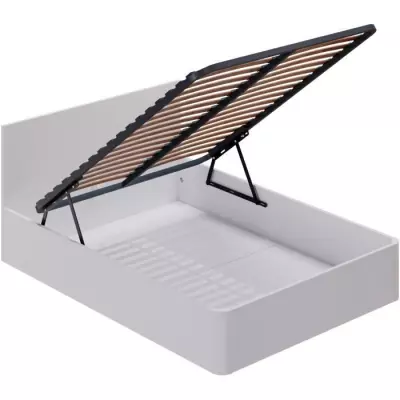 Izan Lit coffre adulte 160x200 - Blanc - Sommier inclus Izan Lit coffre adulte 160x200 - Blanc - Sommier inclus